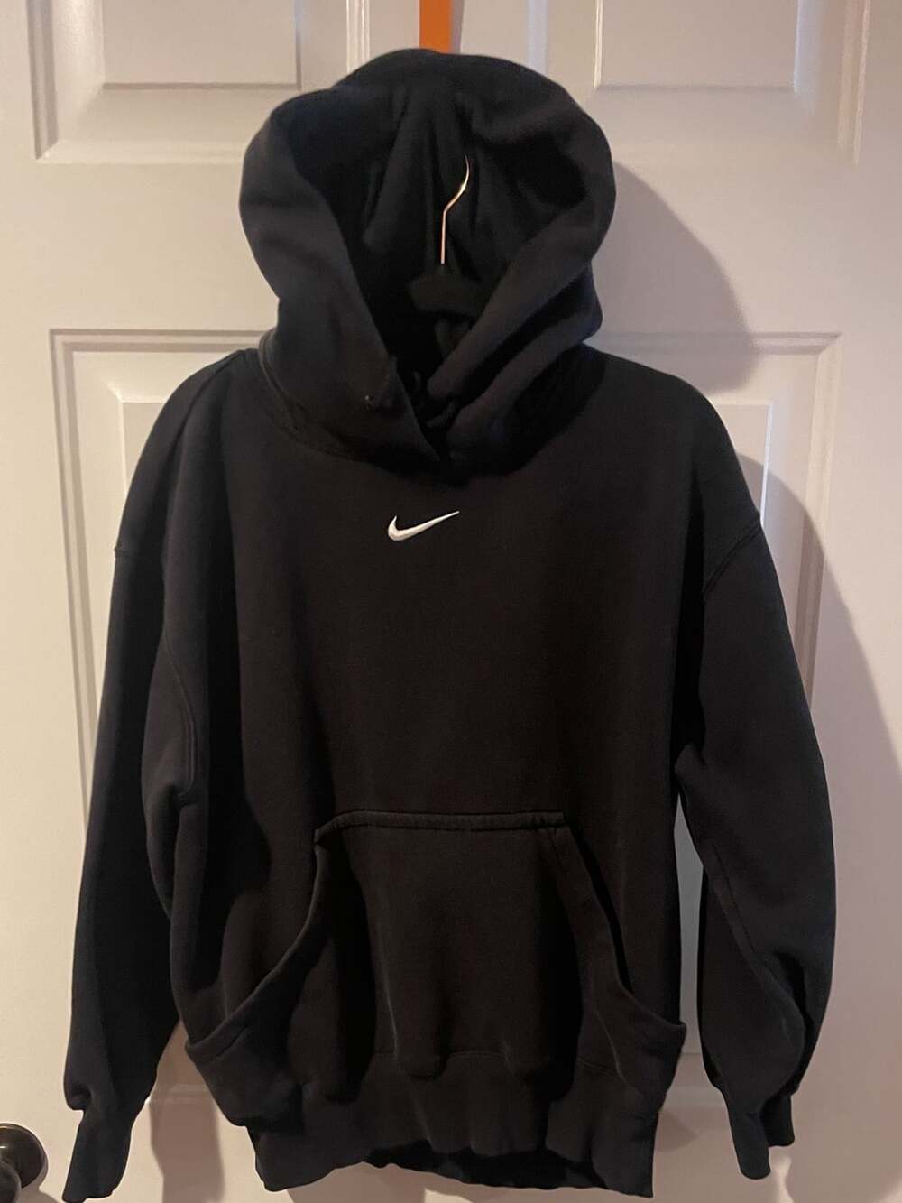 Nike Center Swoosh Hoodie Size XS Black Fleece